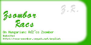 zsombor racs business card